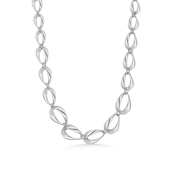 Aura halskæde fra Mads Z Silver Label i sterlingsølv med store, sammensatte kædeled.